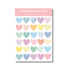 Stickervel hartjes | Pastel 2.0