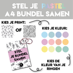 Stellen Sie Ihr eigenes A4-Speicherbündel zusammen | Pastell stil